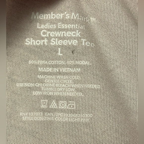 NWT - Members Mark Essential Tee (Pima Cotton/Modal Blend) - Picture 4 of 5